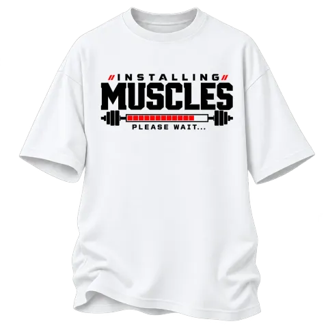 installing muscles please wait... върху Овърсайз — Бяло