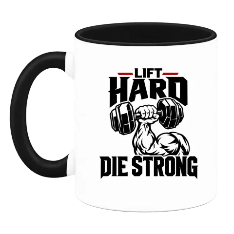 lift HARD die strong върху Чаша — Черна