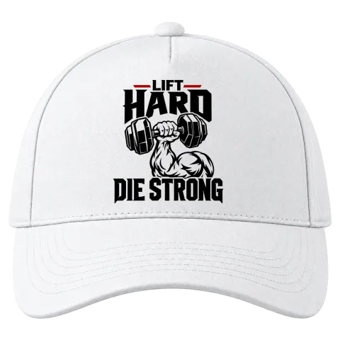 lift HARD die strong върху Шапка — Бяло