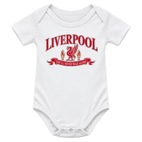 Ливърпул You'll Never Walk Alone върху Боди — Бяло