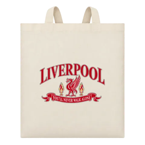 Ливърпул You'll Never Walk Alone върху Чанта — Бежово