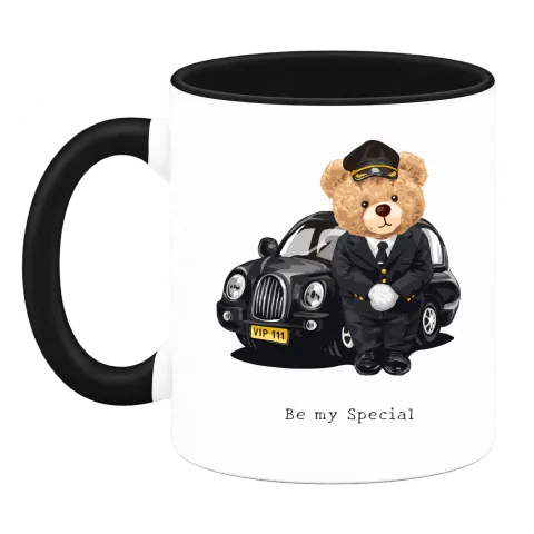 Мече Be my Special върху Чаша — Черна