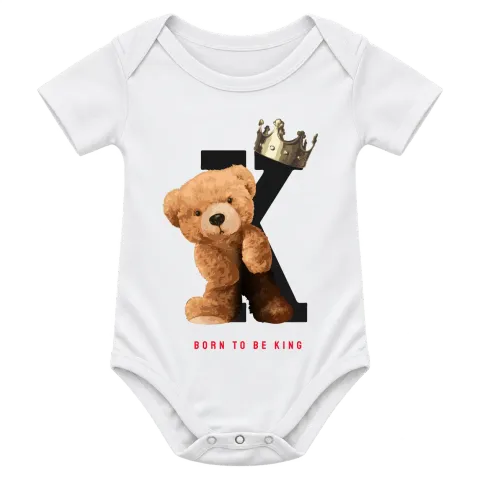 Мече Born to be King върху Боди — Бяло