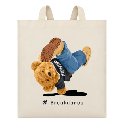 Мече breakdance върху Чанта — Бежово