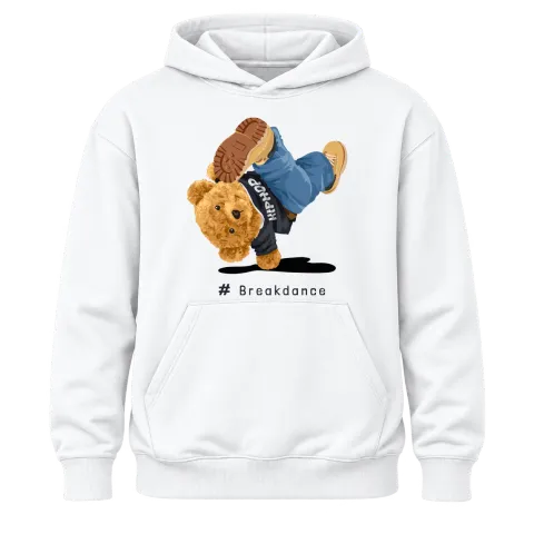 Мече breakdance върху Худи — Бяло
