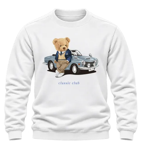 Мече classic club върху Блуза — Бяло