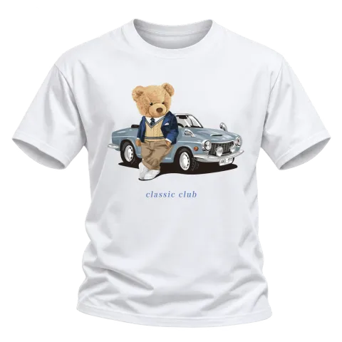 Мече classic club върху Тениска — Бяло