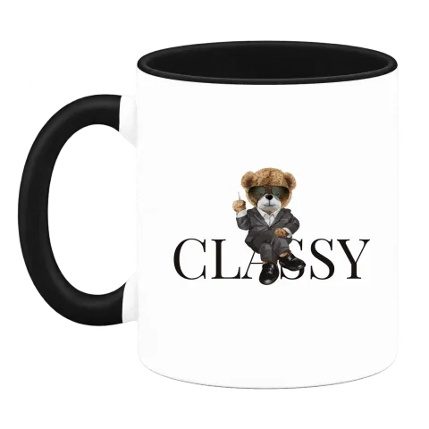 Мече CLASSY върху Чаша — Черна