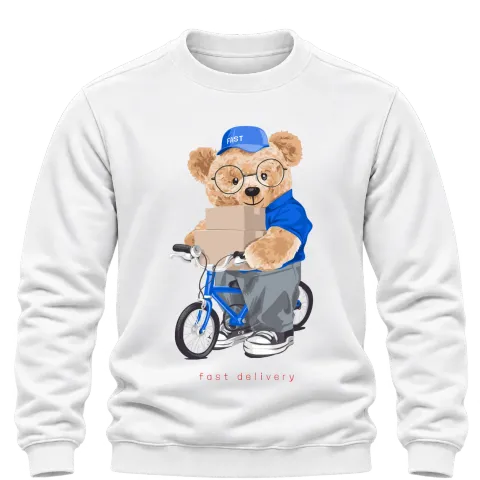 Мече fast delivery върху Блуза — Бяло