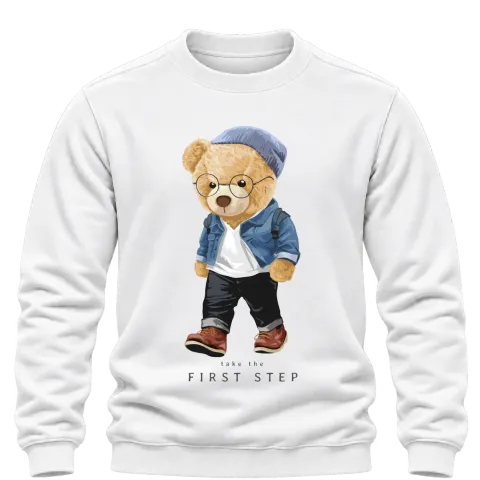 Мече First Step върху Блуза — Бяло