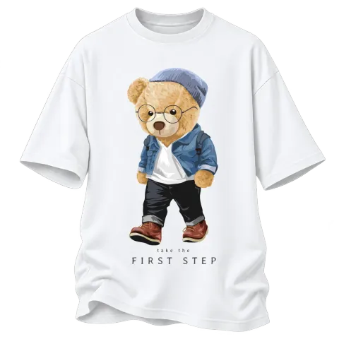 Мече First Step върху Овърсайз — Бяло