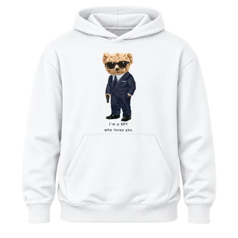 Мече I'm a SPY върху Худи — Бяло