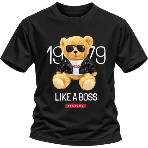 Мече Like a Boss върху Тениска — Черно