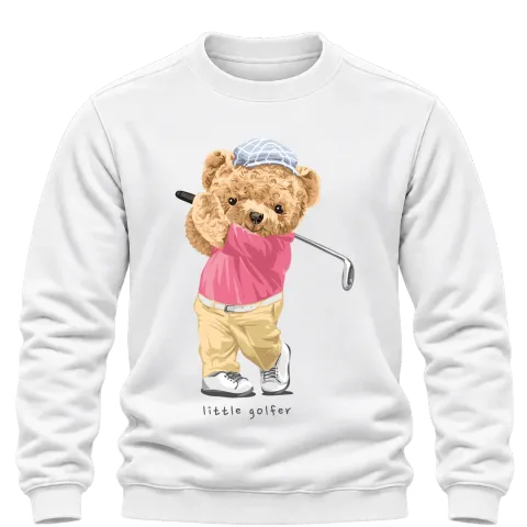 Мече little golfer върху Блуза — Бяло