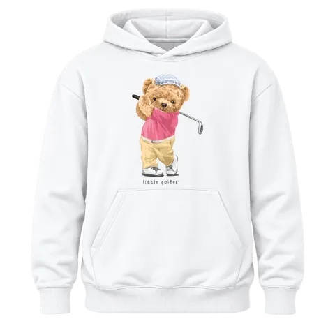 Мече little golfer върху Худи — Бяло