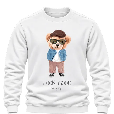 Мече Look Good върху Блуза — Бяло