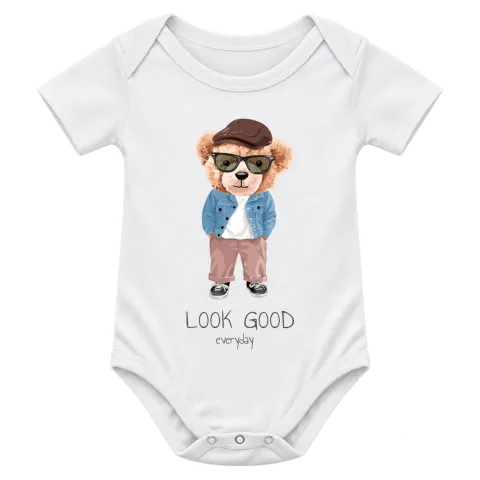 Мече Look Good върху Боди — Бяло