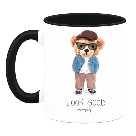 Мече Look Good върху Чаша — Черна