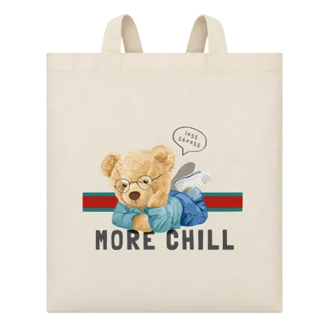 Мече More Chill върху Чанта — Бежово