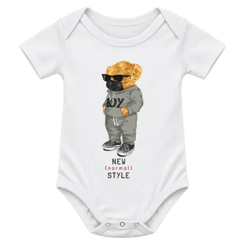 Мече NEW "normal" STYLE върху Боди — Бяло