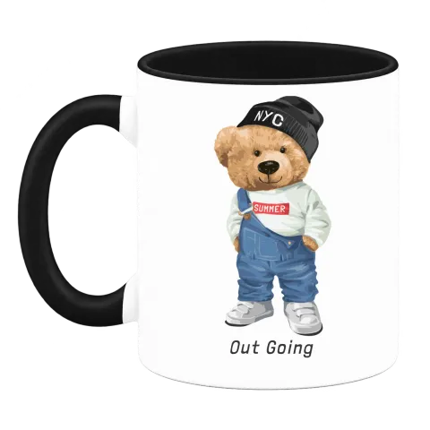 Мече Out Going върху Чаша — Черна