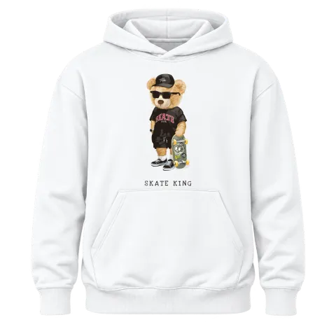 Мече Skate King върху Худи — Бяло