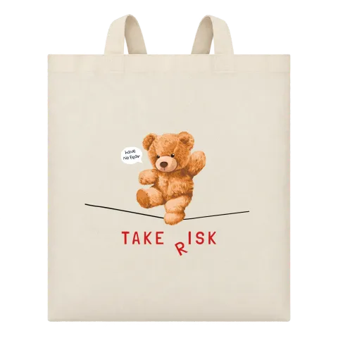 Мече Take Risk върху Чанта — Бежово