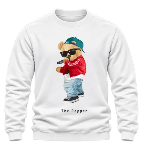 Мече The Rapper върху Блуза — Бяло