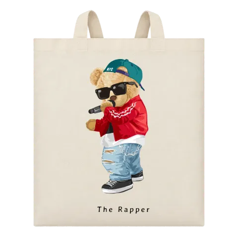 Мече The Rapper върху Чанта — Бежово