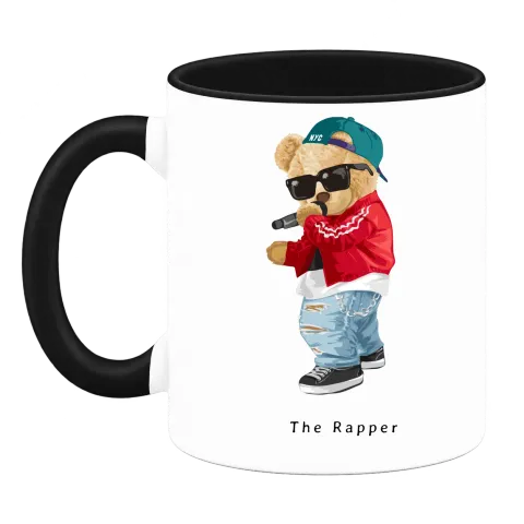 Мече The Rapper върху Чаша — Черна