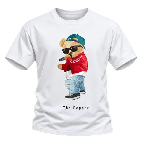 Мече The Rapper върху Тениска — Бяло