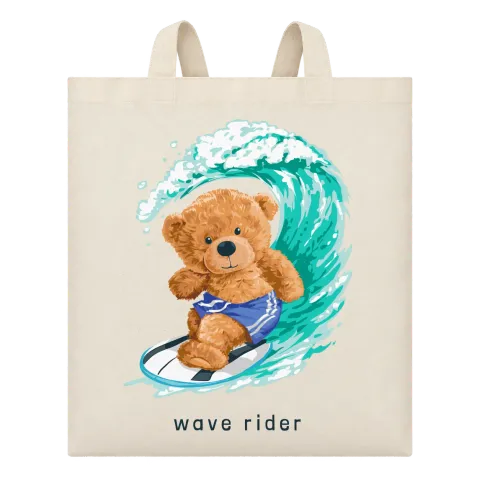 Мече Wave Rider върху Чанта — Бежово