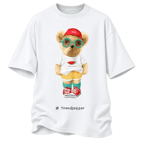 Мечо trendsetter върху Овърсайз — Бяло