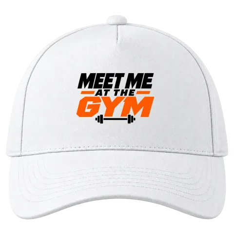 meet me at the GYM върху Шапка — Бяло
