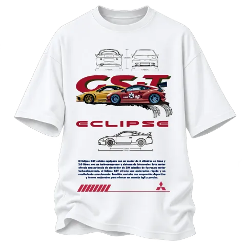 Mitsubishi Eclipse GT върху Овърсайз — Бяло