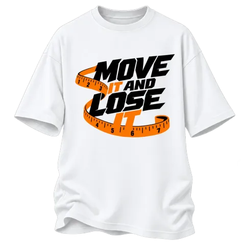 move it and lose върху Овърсайз — Бяло