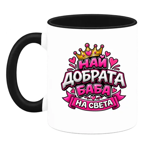 Най-добрата баба на света върху Чаша — Черна