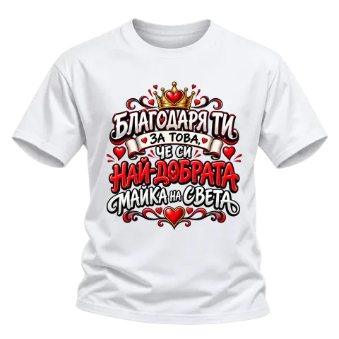 Най-добрата майка на света2 върху Тениска — Бяло