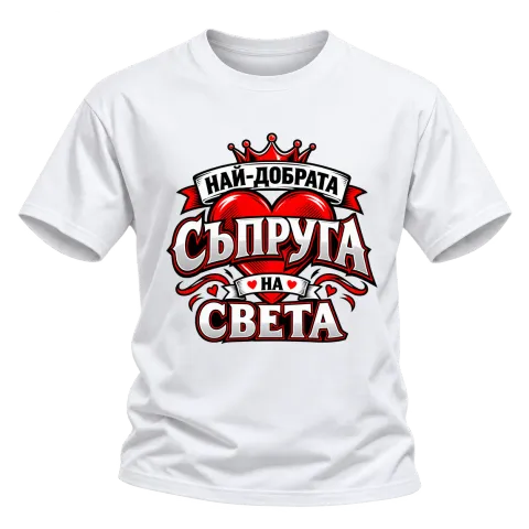 Най-добрата съпруга на света 2 върху Тениска — Бяло