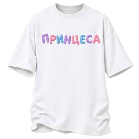 Принцеса върху Овърсайз — Бяло