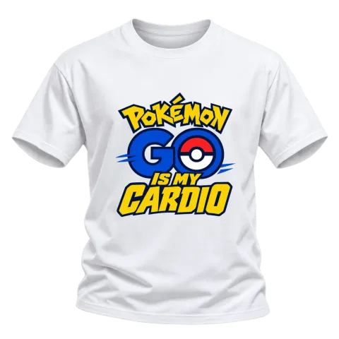Pokémon GO е моето кардио върху Тениска — Бяло