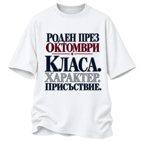 Роден през Октомври върху Овърсайз — Бяло