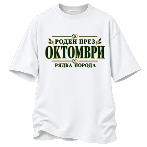 Роден през октомври рядка порода върху Овърсайз — Бяло