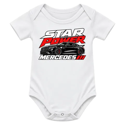 Star Power Mercedes върху Боди — Бяло
