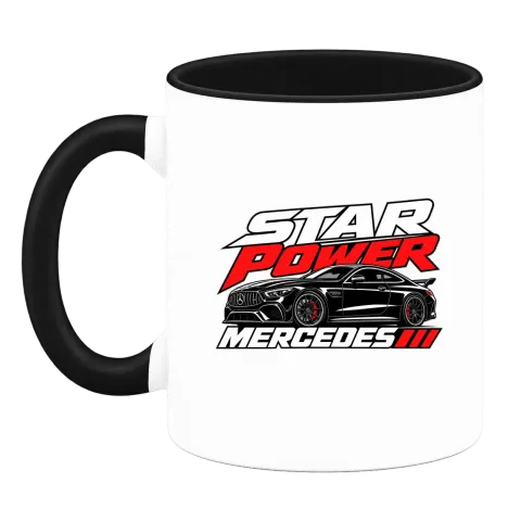 Star Power Mercedes върху Чаша — Черна