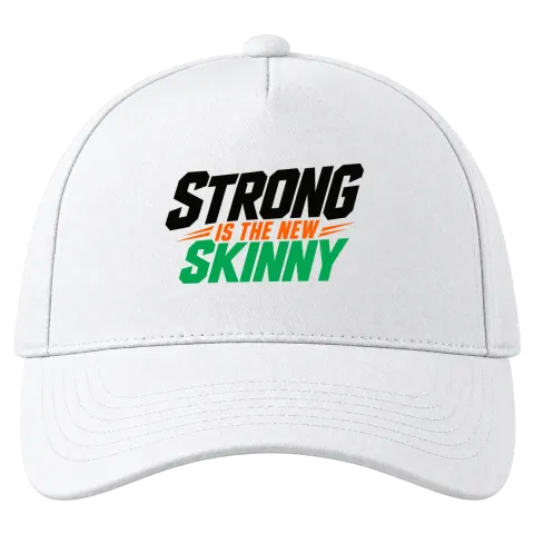 Strong Is the New Skinny върху Шапка — Бяло