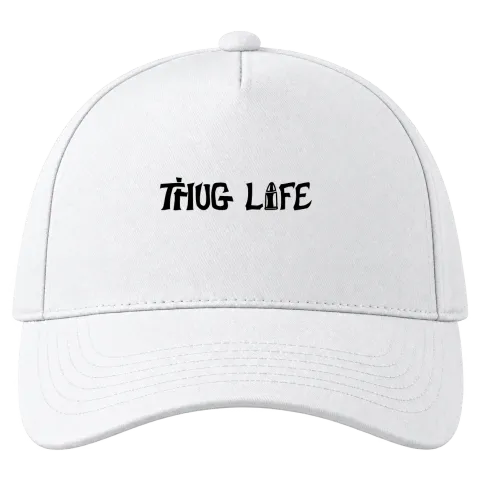 THUG LIFE 2Pac Tattoo върху Шапка — Бяло
