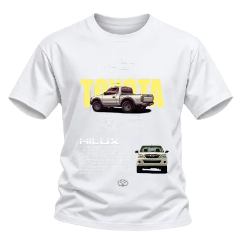 Toyota Hilux легенда върху Тениска — Бяло
