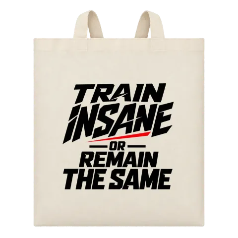 train insane or remain the same върху Чанта — Бежово