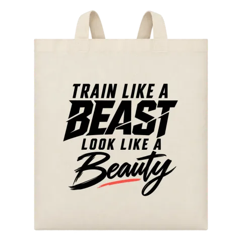 train like a BEAST  look like a Beauty върху Чанта — Бежово